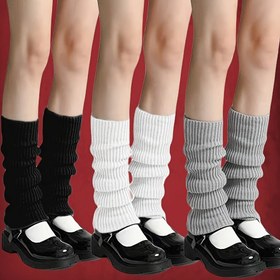 Resim 3 çift soket tarzı örme bacak ısıtıcıları, sonbahar ve kış için tatlı baldır çorapları, rahat ribana örme bot manşetleri 