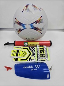 Resim admay Futbol Topu Pompa Tekmelik Kaleci Eldiveni Demir Sibob 5 Parça Set 