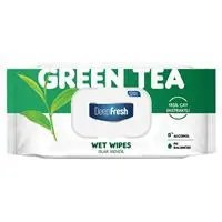 Resim Deep Fresh Doğal Özler Yeşil Çay Islak Mendil Kapaklı 120 Yaprak 