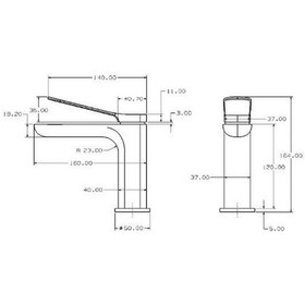 Resim Orka Moderna Lavabo Bataryası / Fırça Gri Mdr73106gr Gri 
