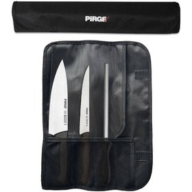 Resim Pirge 38403 Ecco Çantalı 3 Lü Bıçak Seti Siyah 