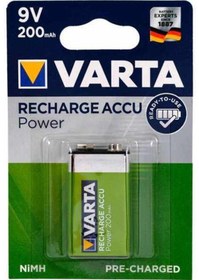 Resim Varta 9 Volt 200 Mah Şarjlı Pil 