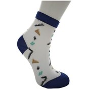 Resim Tül Transparan Soket Çorap Slyt İndigo 