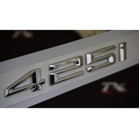 Resim Bmw 425i Bagaj Krom Metal 3m 3d Yazı Logo Uyumlu 