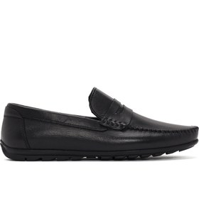 Resim Men's Black Leather Casual Loafer 