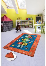 Resim Seksek Kırmızı 140X190 Çocuk Ve Bebek Halısı Kırmızı 