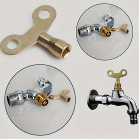 Resim 5/3 Adet Musluk Anahtarı, Kilitli Özel Musluk Açacağı, Hızlı Açma Musluk Anahtarı 