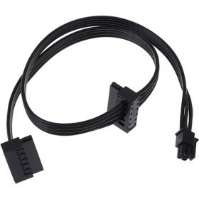 Resim Mini 4 Pin To 2x Sata SSD Power Supply Anakart HDD Güç Kablosu 