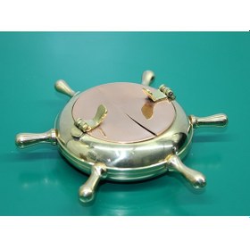 Resim 9081848585370lmr - Larimar Pirinç Dümenli Kapaklı Küllük 