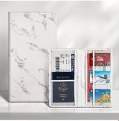 Resim Gaojunshop01 Beyaz 1 Adet Pu Deri Araç Belge Çantası Şeffaf Pencere Çoklu Kart Yuvası 