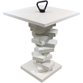 Resim Ron Kitkat Sehpa Beyaz Siyah G:40 x D:40 x Y:59 