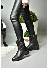 Resim Fox Shoes R312222109 Siyah Alçak Tabanlı Kadın Bot Siyah 