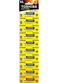 Resim Toshiba Aaa Alkalin İnce Kalem Pil 10Lu Tekli Yırtma 