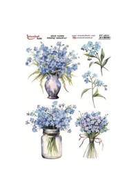 Resim Pirinç Dekopaj Kağıdı 30x42cm Pt-1671 Çiçekler 