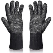 Resim Izgara Eldivenleri Fırın Eldivenleri 800 C'ye Kadar Isıya Dayanıklı Pişirme Eldivenleri 