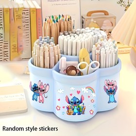 Resim Okula Dönüş Sezonu 1 Adet Disney Stitch 360° Dönen Şirin Kalemlik | Çok Bölmeli Büyük Kapasiteli Masaüstü Organizer - Ofis, Okul ve Ev Sanat Malzemeleri için İdeal, Eğlenceli Tasarım, Dayanıklı Plastik Yapı, Sağlam Konstrüksiyon, Ofis Çalışanları İçin 