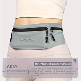 Resim Unisex Koşu Bel Paketi - 3 Cebi Olan Hafif Yansıtıcı Telefon Kılıfı, Gece ve Sabah Koşu, Yürüyüş, Spor Salonu İçin Ayarlanabilir Görünmez Fitness Kemeri Çantası - Erkekler ve Kadınlar İçin Dayanıklı Unisex Tasarım, Koşu Aksesuarı, Şık Spor Görünümlü, Güvenli Fermuar Kapanışı 