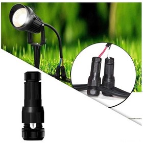 Resim Monyee Siyah Nylon Bahçe Aydınlatma Kablo Bağlayıcı, Dış Mekan Işıkları İçin Delikli Tasarım, Dayanıklı Elektrik Bağlantı Parçası 1 Adet 