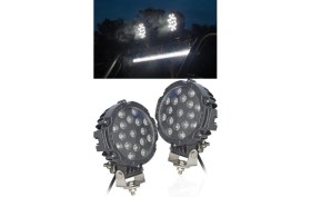 Resim Ahmet Otomotiv (2 Adet) Projektör LED Lamba 7inç 17LED 9V-30V 51W 