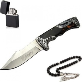 Resim Columbia Çakı A3157-B- 23 cm Yanında Metal Çakmak ve Tesbih Ile 