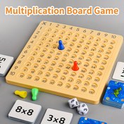 Resim Çarpma Tahtası Oyunu - Eğitici Matematik Öğrenme Seti Aile Eğlencesi için, Standart Sürüm, 3+ Yaş için Etkileşimli ABS Oyunu, Şükran Günü ve Noel Hediyeleri için Satranç Parçaları, Zarlar ve Kartlar İçerir 