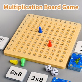 Resim Çarpma Tahtası Oyunu - Eğitici Matematik Öğrenme Seti Aile Eğlencesi için, Standart Sürüm, 3+ Yaş için Etkileşimli ABS Oyunu, Şükran Günü ve Noel Hediyeleri için Satranç Parçaları, Zarlar ve Kartlar İçerir 