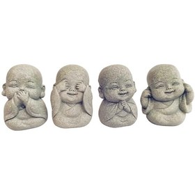 Resim Padalink 4 Adet Zen Budist Feneri Ev Dekorasyonu Masaüstü Çay Evcil Hayvanı Mikro Peyzaj El Sanatı Heykelleri 