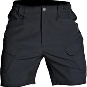 Resim Erkekler için Yaz Taktik Hızlı Kuruyan Şortlar - Bej, Fermuarlı Çok Cepli, Nefes Alabilen & Dayanıklı Polyester Karışımı, Yürüyüş, Balıkçılık ve Spor gibi Dış Aktiviteler için Düğme Kapamalı Esnek Bel Bandı 