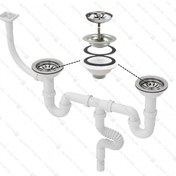 Resim DESIPHON S Çiftli Çöpmak Sifonu 11 cm Kafa Çapı Dik Taşmalı Derin Tip Koku Önleyici 