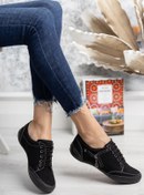 Resim epaavm Ortopedik Ped Bağcıklı Siyah Ayakkabı 