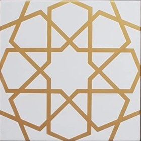 Resim Armada Çini 20x20 Cm SP 89 Beyaz Metalik Kütahya Çinisi Karo 