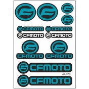 Resim Cf Moto Sticker Seti Turkuaz 