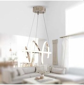 Resim TT AYDINLATMA TT005-ROSEGOLD-3RENKIŞIK TT Aydınlatma 3 RENK IŞIK LED Burgu Modeli Fransız Sarı Kaplama Led Avize Sarı 30 x 60 