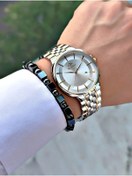 Resim Bentini Takvimli Erkek Kol Saati – Çelik Kordon, Su Geçirmez, 2 Yıl Garantili, Hediye Bileklik 