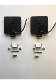 Resim led lamba Led Projektör Off Road Çalışma Sis Lambası Kare 12/24v Ledli 2'li Set 