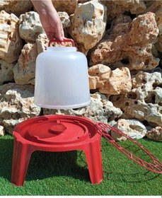 Resim Ayaklı Suluk 6 Lt 1 Adet Civciv Suluğu Kuş Suluğu Kanatlı Hayvan Suluğu Keklik Bıldırcın Tavuk 