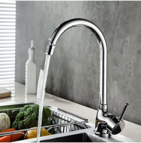 Resim Hms Pirinç 360 Derece Oynar Başlıklı Mutfak Eviye Bataryası 