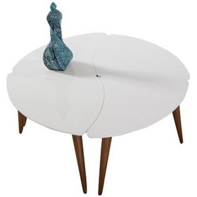 Resim Çember Orta Sehpa Beyaz 