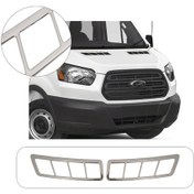 Resim Ford Transit Uyumlu 2014-2018 Krom Kaput Üstü Havalandırma Çerçevesi 2 Parça Paslanmaz Çelik 