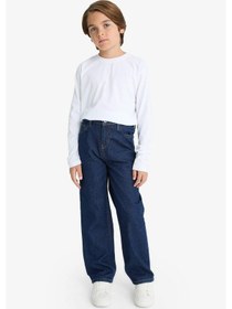 Resim Defacto Koyu Mavi Erkek Çocuk Jean Pantolon F2258a8/nm34 KOYU MAVİ 