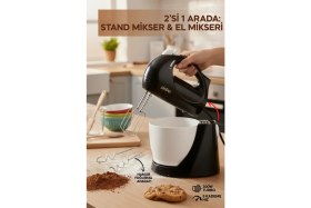Resim Sinbo SMX-2759 Mikser 300 Watt, 5 Kademeli, Turbo Fonksiyon, Çelik Uç, (Standlı) 
