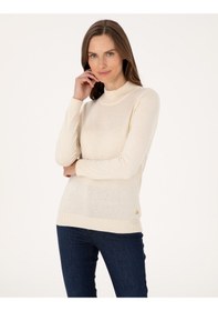 Resim Pierre Cardin Kadın Ekru Kazak /triko 50315768-vr019 Ekru 