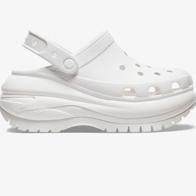 Resim Crocs Classic Kadınlar İçin Mega Terlik 207988-100 Beyaz Renk Düz Topuk Hafif Malzeme ile Konfor Sağlar 
