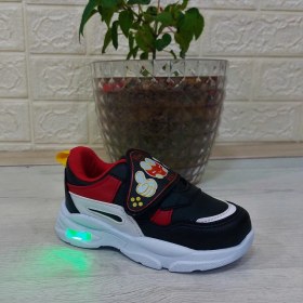 Resim M.p One 3127 Siyah-Kırmızı Işıklı Fuspetli Bebe Spor Ayakkabı 