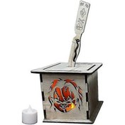 Resim Bloomnest El Yapımı Cadılar Bayramı Fener Süslemeleri, Ahşap Korku Lambası, G933 Asorti, Led Mumlu Fener Seti Asorti Çok Renkli 