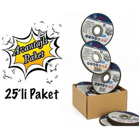 Resim Bosch Pro 115x1 Mm Paslanmaz Ve Metal Kesme Taşı 25 Li Paket 2608603169 