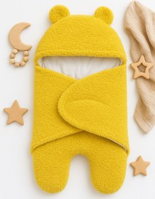 Resim Kiddy Boo 0-12 Ay Aralığı Peluş Welsoft Kumaş Kundak Bebek Battaniye 