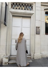 Resim Bonacosa Kadın Viskon 3 Lü Takım Kimono + Beli Lastikli Salaş Pantolon + Kısa Kol Tshirt 8 Renk Vizon 