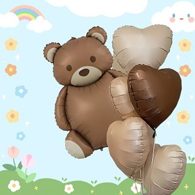 Resim 6 Ayı ve Kalp Şekilli Balonlar, Çeşitli Tatil Parti Arka Planları, Fotoğraf Atmosferi Arka Planları, Stüdyo Ekipmanları, Fotoğraf Dekorasyonları, Durağan Yaşam Dekorasyonları için Uygundır 