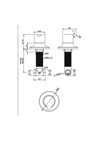 Resim Kale D100 Stop Valf 1/2" Krom 